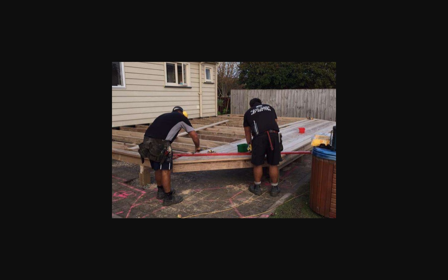 Deck building in progress